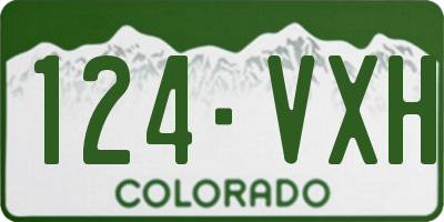 CO license plate 124VXH