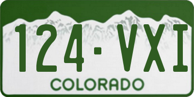 CO license plate 124VXI