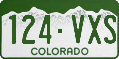 CO license plate 124VXS