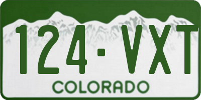 CO license plate 124VXT