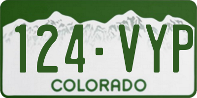 CO license plate 124VYP