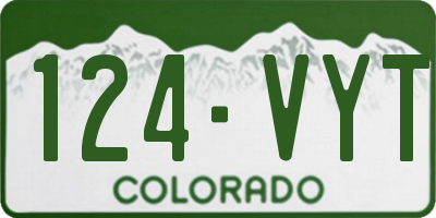 CO license plate 124VYT