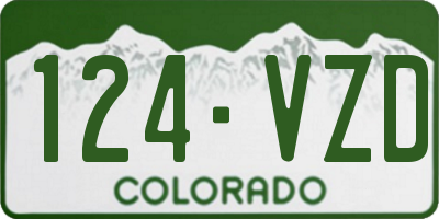 CO license plate 124VZD