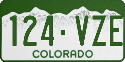 CO license plate 124VZE