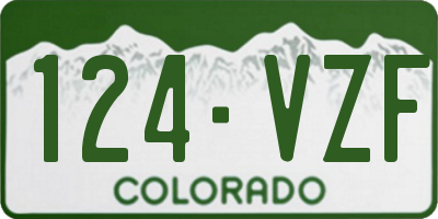 CO license plate 124VZF