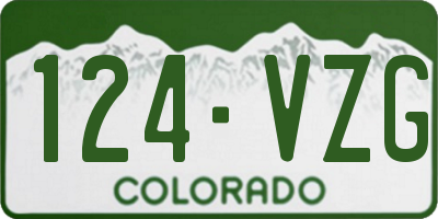 CO license plate 124VZG