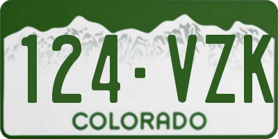 CO license plate 124VZK