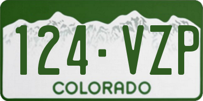 CO license plate 124VZP
