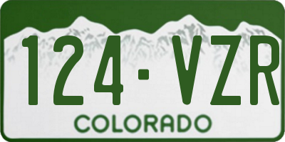 CO license plate 124VZR