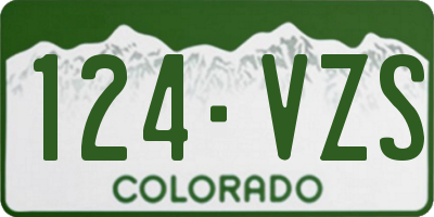 CO license plate 124VZS