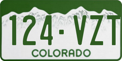 CO license plate 124VZT