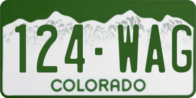 CO license plate 124WAG