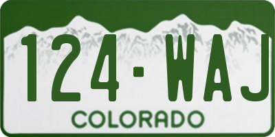 CO license plate 124WAJ