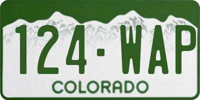 CO license plate 124WAP