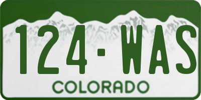 CO license plate 124WAS
