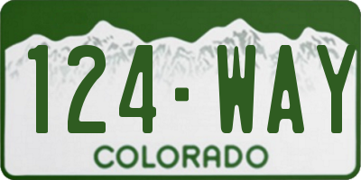 CO license plate 124WAY