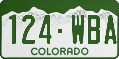 CO license plate 124WBA