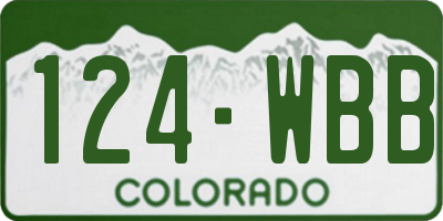 CO license plate 124WBB