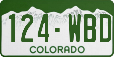 CO license plate 124WBD