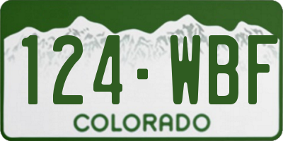 CO license plate 124WBF