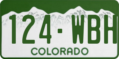 CO license plate 124WBH