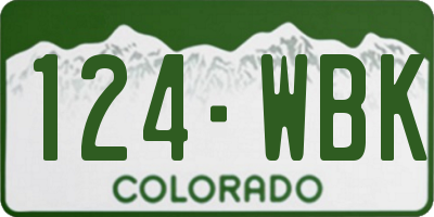 CO license plate 124WBK