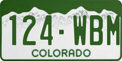 CO license plate 124WBM