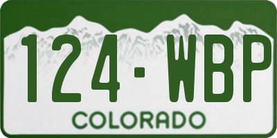 CO license plate 124WBP