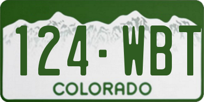 CO license plate 124WBT