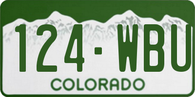 CO license plate 124WBU