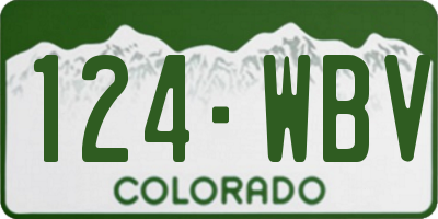 CO license plate 124WBV