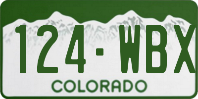 CO license plate 124WBX