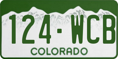CO license plate 124WCB