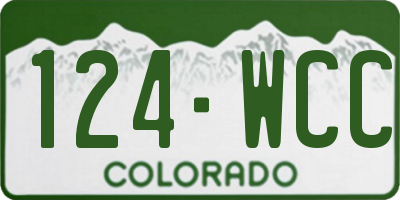 CO license plate 124WCC