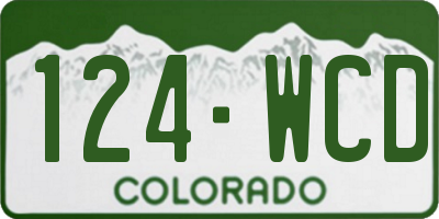 CO license plate 124WCD