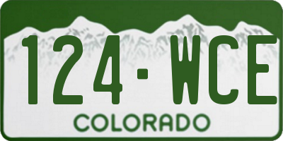 CO license plate 124WCE