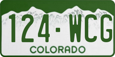 CO license plate 124WCG