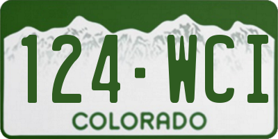 CO license plate 124WCI