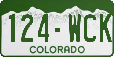 CO license plate 124WCK