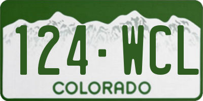 CO license plate 124WCL