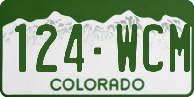 CO license plate 124WCM