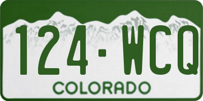 CO license plate 124WCQ