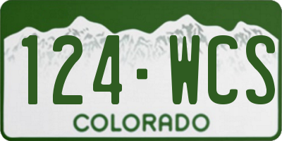 CO license plate 124WCS
