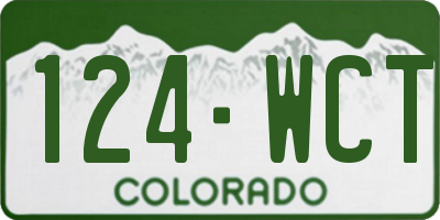 CO license plate 124WCT