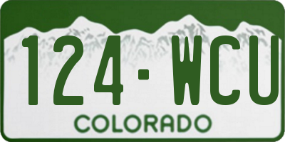 CO license plate 124WCU