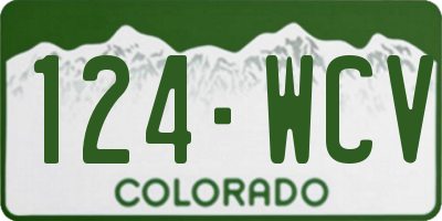 CO license plate 124WCV