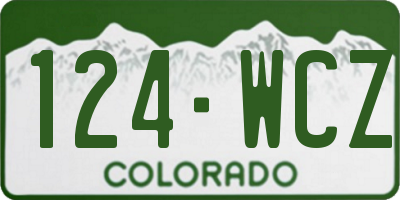 CO license plate 124WCZ