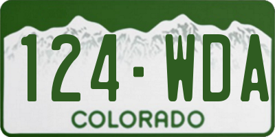 CO license plate 124WDA