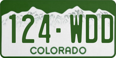 CO license plate 124WDD