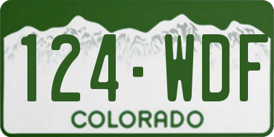 CO license plate 124WDF